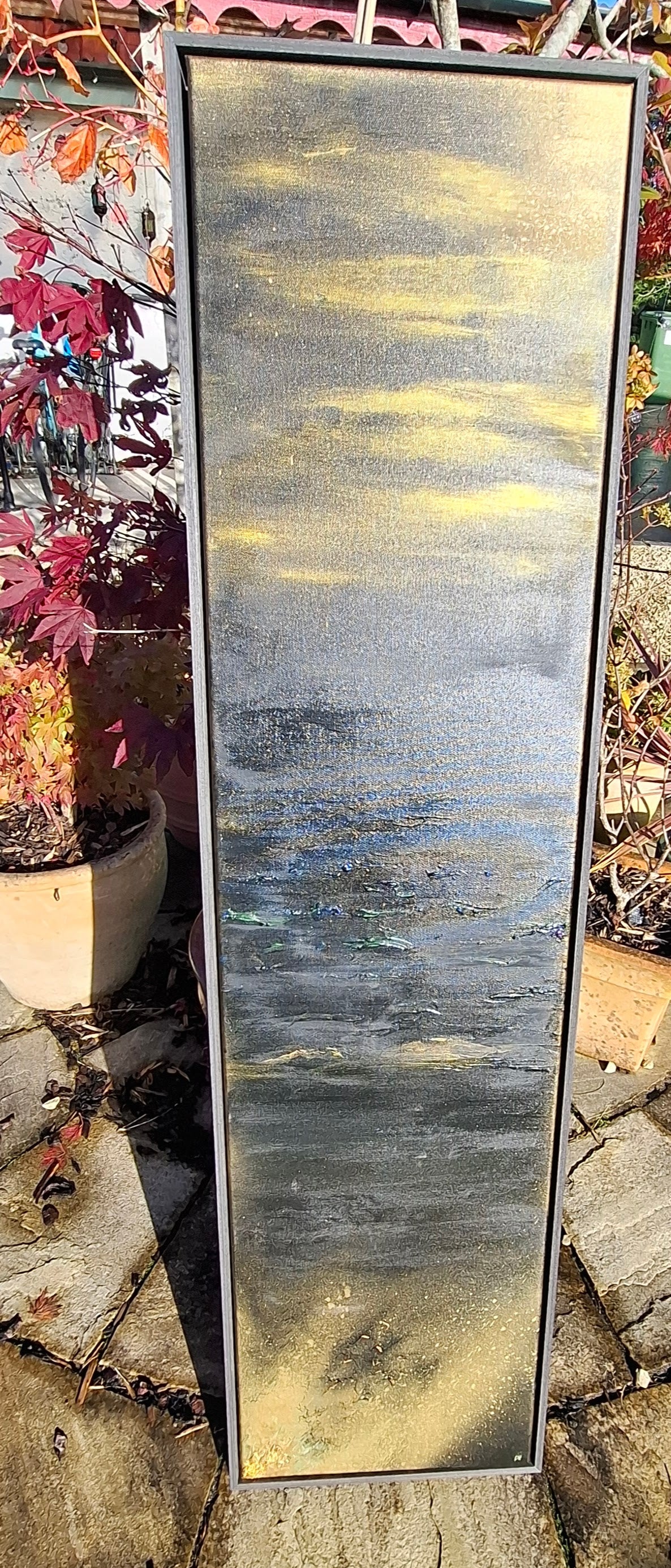 'Doom' and 'Mood'  32X122cm Original Irish Abstract Art