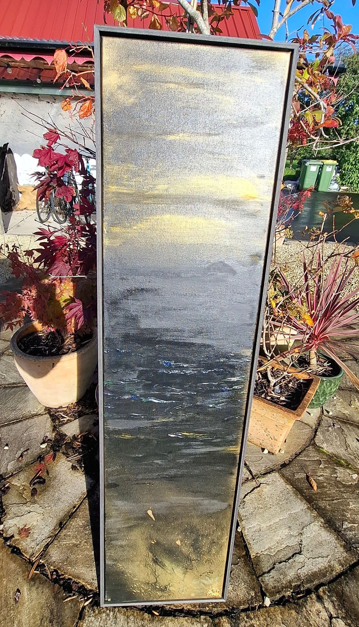 'Doom' and 'Mood'  32X122cm Original Irish Abstract Art